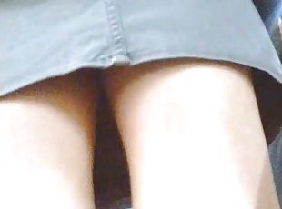 White panties covering pussy in amateur upskirt clip