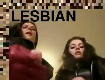 Leather lesbians femdom pov