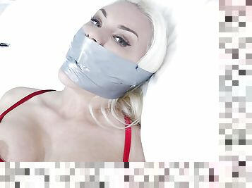 Ashley Jaymes - Popstar Captured in bondage bound and tape gagged ( GagAttack.NL ) 