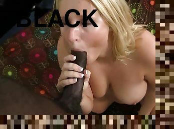 Curvy blonde with big ass Savannah Parker Licks Big Black Sausage of Nathan threat: sloppy interracial deepthroat blowjob
