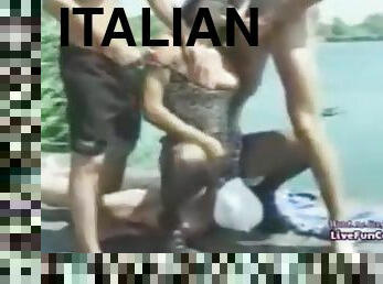 Italian mom and son's friend