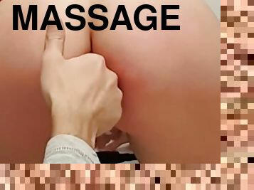Massage with happy ending - beautiful girl have sex at work