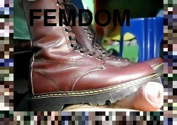 Hd Cock crush & handjob in large dr martens boots Pov #2