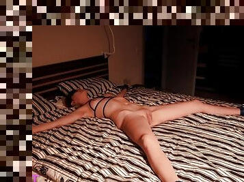 First BDSM experience with skinny teenage whore