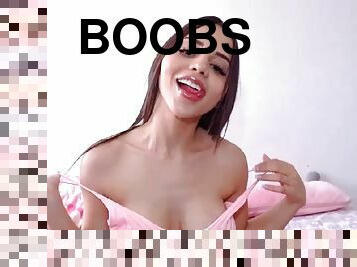 Naughty latina Gaby shows her big boobs