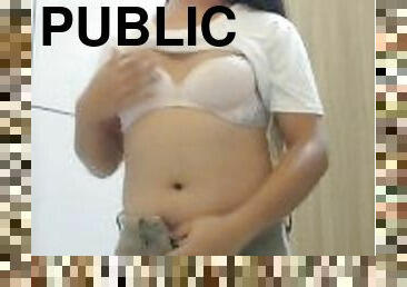 Jakol sa cr ng mall public bathroom jerking off