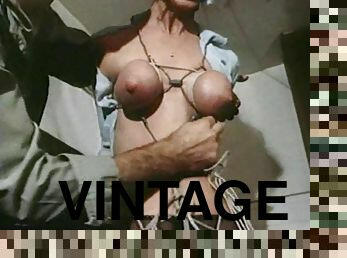 STRUNG UP - vintage bondage breasts bound tight