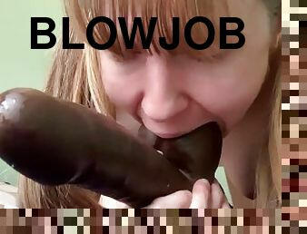 Pigtails blow job