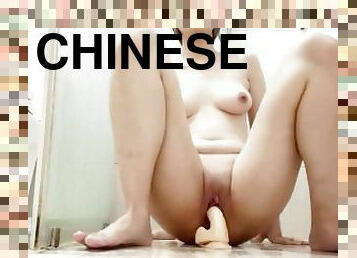 Chinese Asian Girl Masturbating in the Toilet