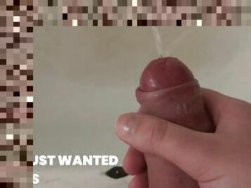 POV: You Wanted to Piss but You Also Came - Uncut Teen Dick Pissing and Cumming
