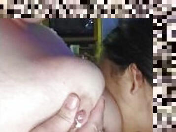 Adult Breastfeeding while being fingered