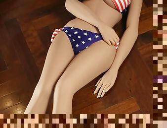 Hot American Bikini Sex Doll with Big Tits for Deep Throat or Anal