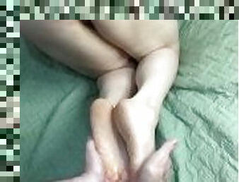Fucking and cumming on wife’s sexy feet, soles and toes