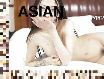 Hot young Asian wife caught masturbating and cheating on her asshole husband with his best friend