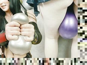 Tifa Lockhart from Final Fantasy talks dirty, blows balloons and pops them with her strong hands