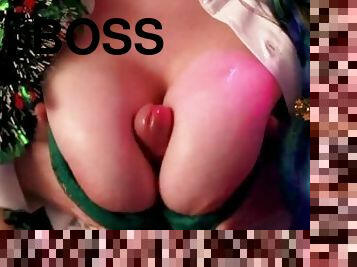 I gave my boss a titfuck at the office Christmas party!