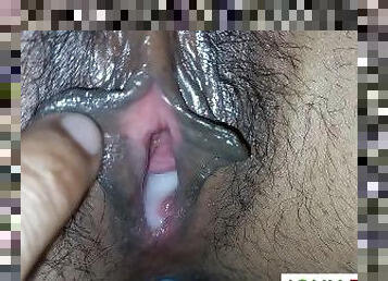 Fuck and cum inside indian hairy pussy