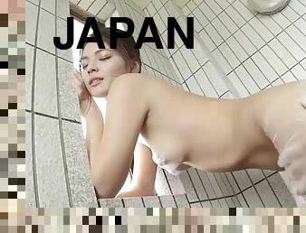 Gorgeous japanese babe taking a bath