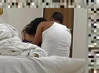 Indian new married Couple Romance in the room - Saree Sex - Saree lifted up and Ass Spanked