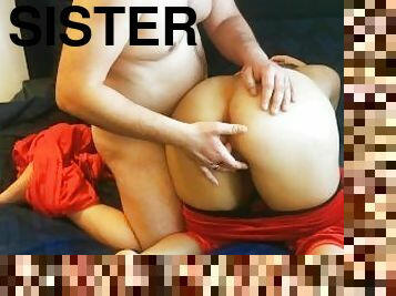 Stepsister massage and fingering