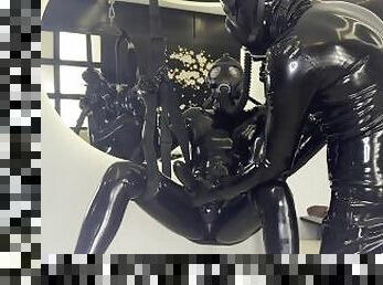 Sexy play time T2, pleasure with gas mask - Alex Latex