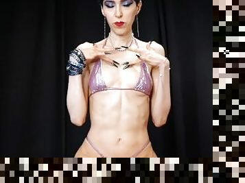 Worship my sexy shiny bikini #3 PREVIEW - sensual goddess long nails fetish padrona mistress dea