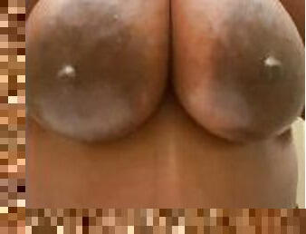 Close up! Oiling up my titties before bed :P