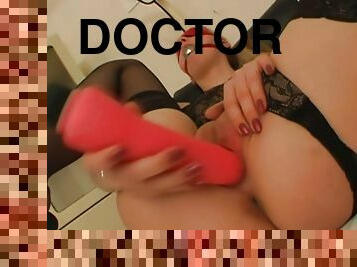 Slut In High Heels Playing With Toys And Fucks With The Doctor