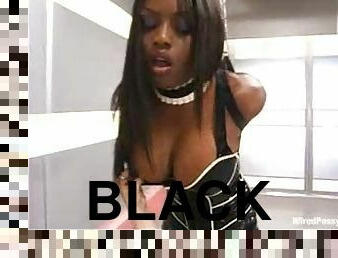 Jada Fire gets her wired black pussy smashed with toys in BDSM scene