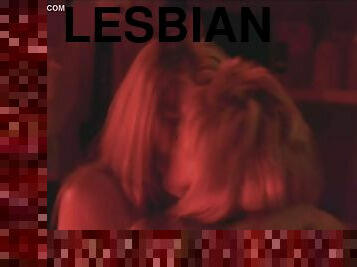 lesbisk, berømthed, kyssende