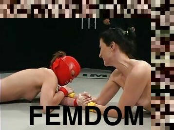 Hot chick in red mask owns Ariel X in Ultimate Surrender fight