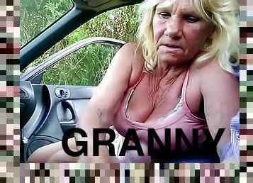 Granny handjob and blowjob