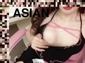 sissy ladyboy walking and wanking her cock for fun and for pleasure
