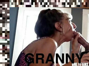 Hot Granny Swallows Cum From A Fat Dick