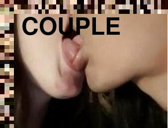 Real Couple Makeout Passionately Kiss Licking Tongue Kissing Passionate