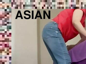 She loves white cock at the Asian Massage Parlor