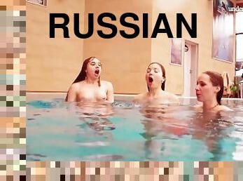 rosyjskie, laski, nastolatki, 3kąt, dziewczyna, basen, soczyste, pod-wodą