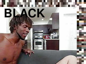 Black Mamba cum on fake tits!