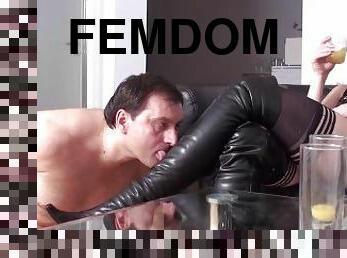 boot licking femdom
