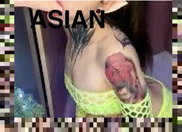 asiatisk, store-patter, anal, pikslikkeri, udløsning, lesbisk, japans, spiller, massage, creampie