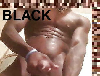 Black guy muscle jerk