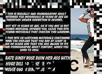 Anal pirate Sindy Rose ruin her ass with huge dildo public