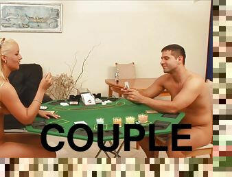 Playing strip poker in two and fucking like rabits at the end