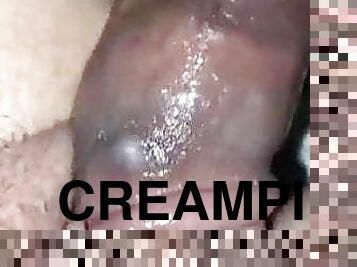 Dirty talking and closeup of bbc creampie