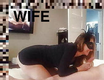 Filming Hotwife Suck Off A Fan While He Watches Porn