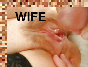 Fucking and cumming on naughty wife