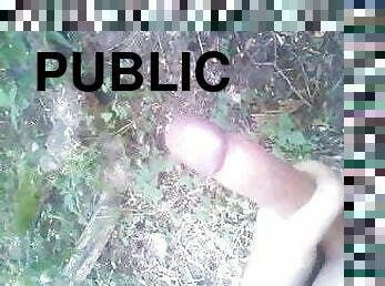 Jerking off in the forest 