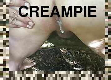 cruising...creampie by strangers in the forest