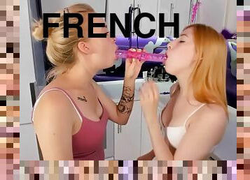 French lesbians shared a huge dildo