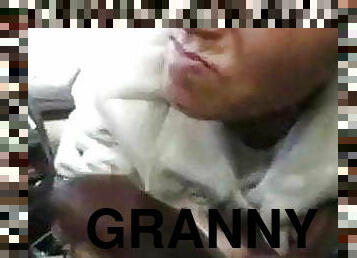 Granny sucks dick